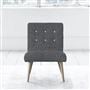 Eva Chair - White Buttons - Beech Leg - Cheviot Smoke
