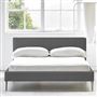 Square Low Bed -  Superking  -  Beech Leg  -  Rothesay Zinc