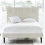 Polka Bed - Self Buttons - Superking - Walnut Leg - Conway Ivory