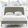 Cosmo Bed - White Buttons - Superking - Metal Leg - Rothesay Linen