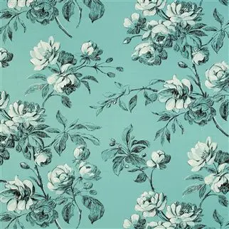 watelet - turquoise wallpaper | Designers Guild