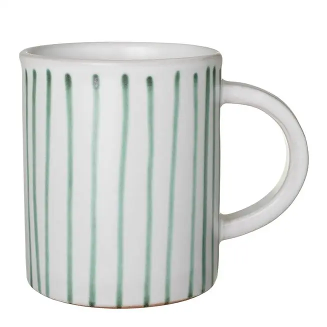 Green Stripe Striped Mug Designers Guild