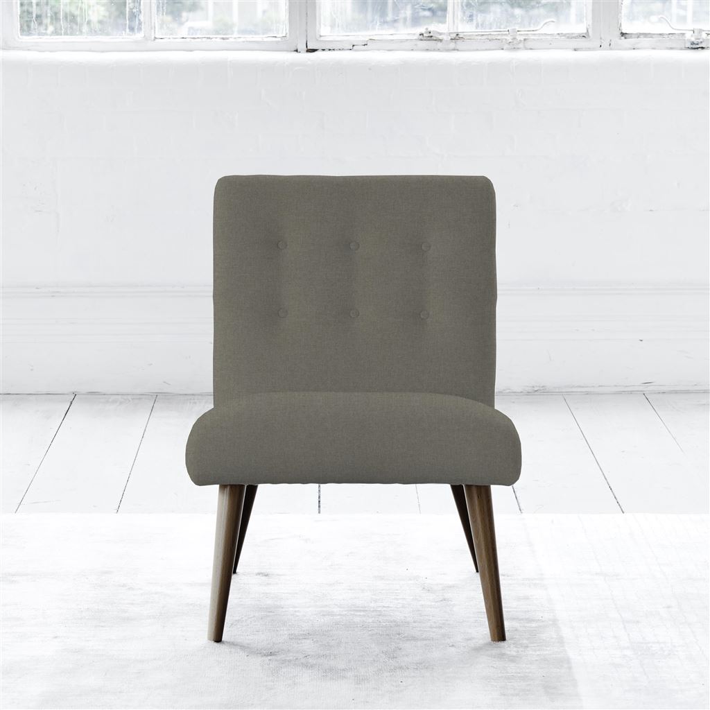 Eva Chair - Self Buttonss - Walnut Leg - Rothesay Pumice