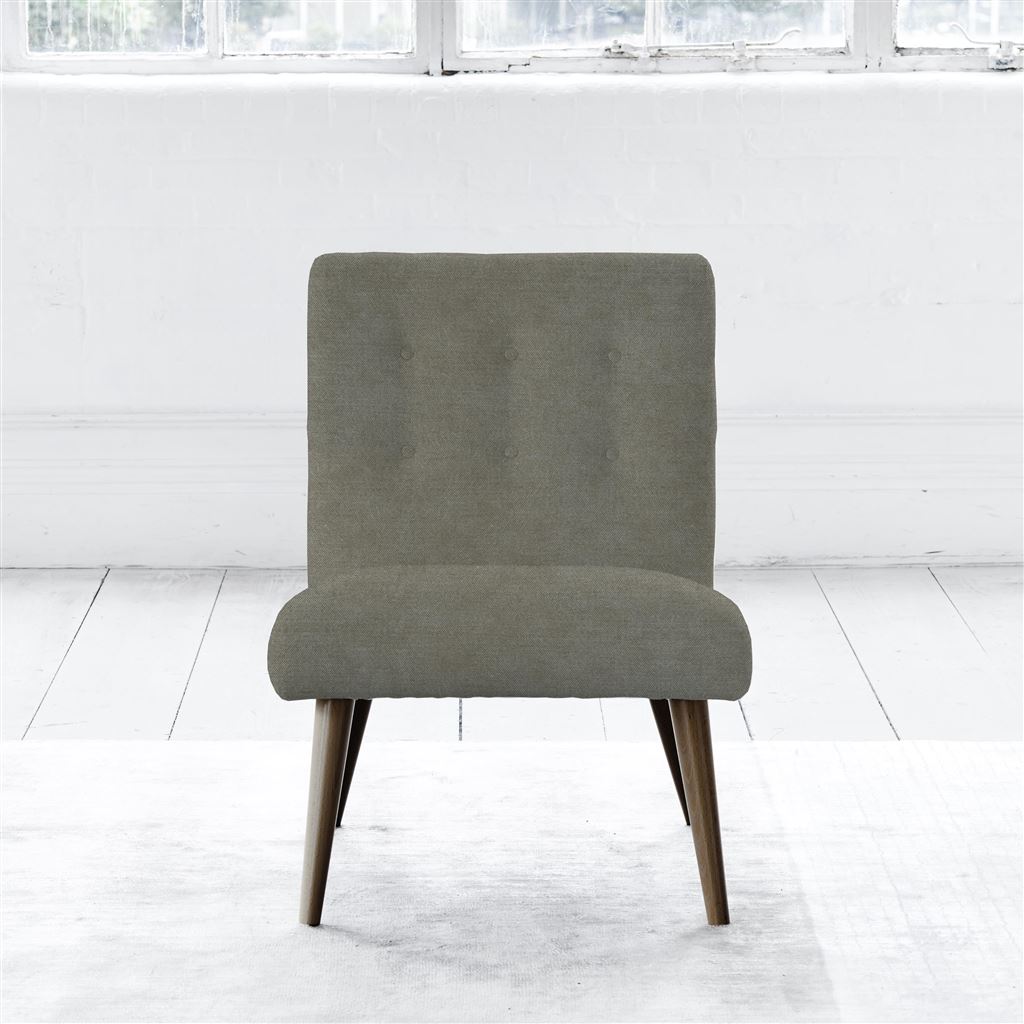 Eva Chair - Self Buttonss - Walnut Leg - Zaragoza Driftwood