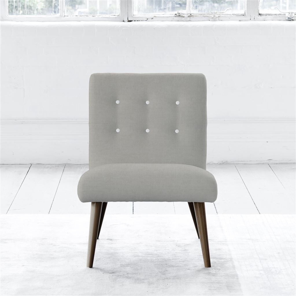 Eva Chair - White Buttonss - Walnut Leg - Zaragoza Eggshell
