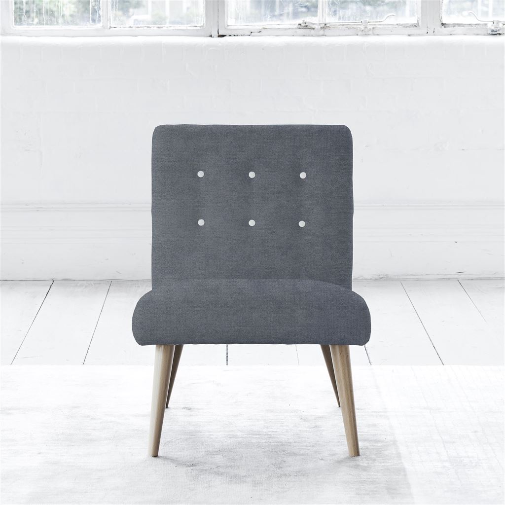 Eva Chair - White Buttonss - Beech Leg - Zaragoza Mist