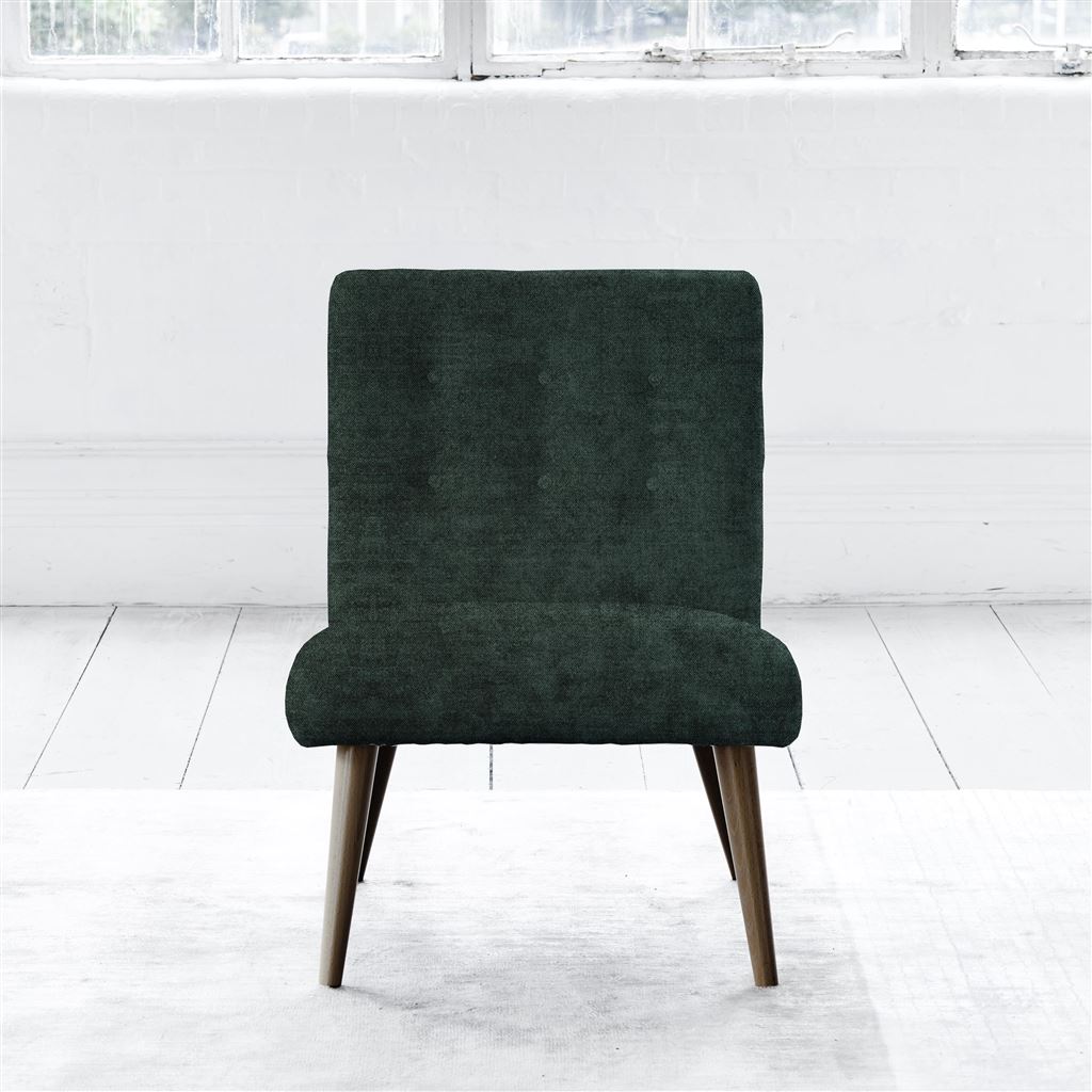 Eva Chair - Self Buttonss - Walnut Leg - Zaragoza Viridian