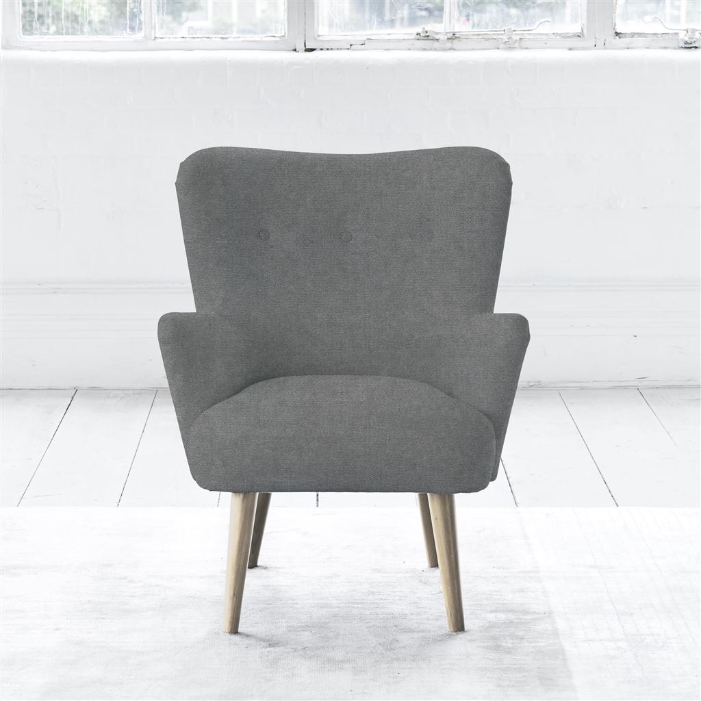 Florence Chair - Self Buttonss - Beech Leg - Zaragoza Zinc