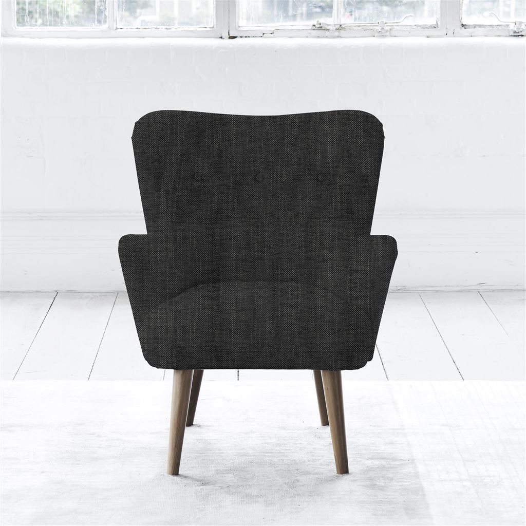 Florence Chair - Self Buttons - Walnut Leg - Elrick Granite