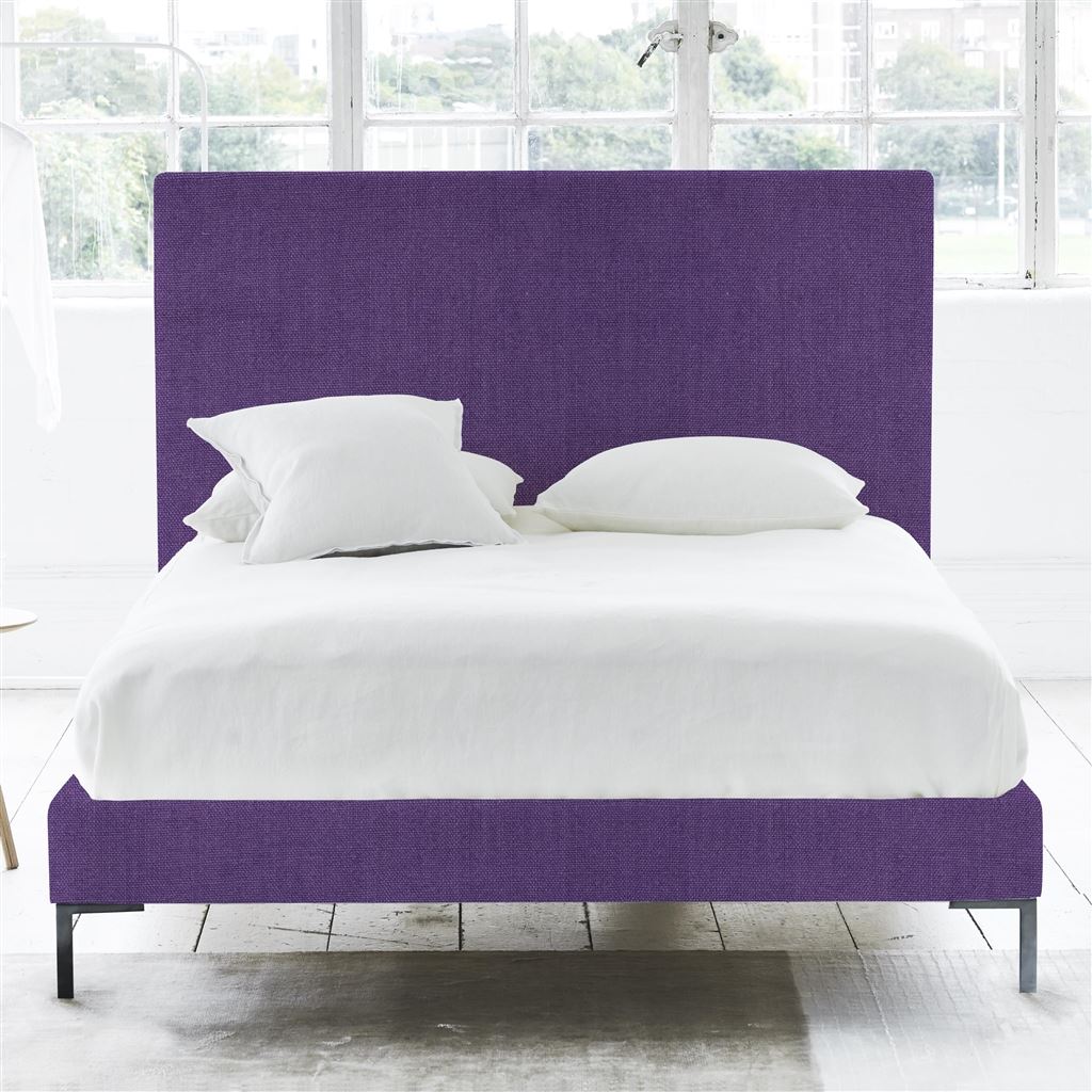 Square Bed - Superking - Metal Leg - Brera Lino Violet