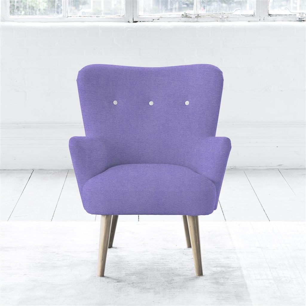 Florence Chair - White Buttons - Beech Leg - Cassia Dahila