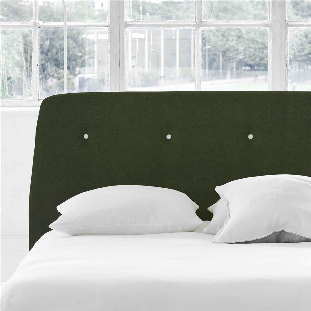 Cosmo Superking Headboard - White Buttons - Cassia Fern