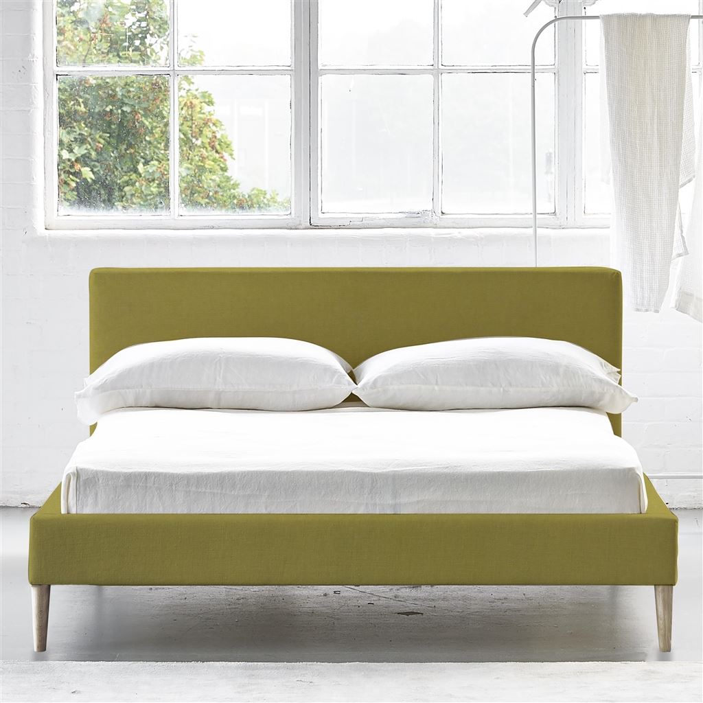 Square Low Superking Bed - Beech Legs - Cassia Acacia