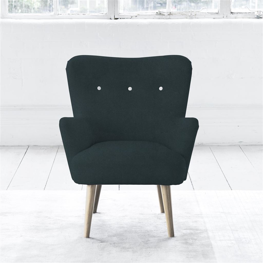 Florence Chair - White Buttons - Beech Legs - Cassia Mist