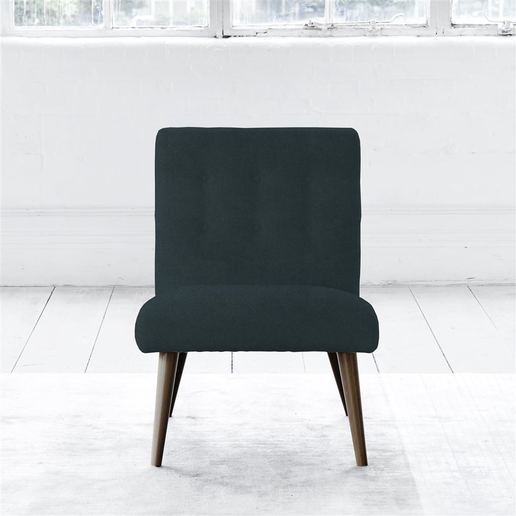 Eva Chair - Self Buttons - Walnut Legs - Cassia Mist