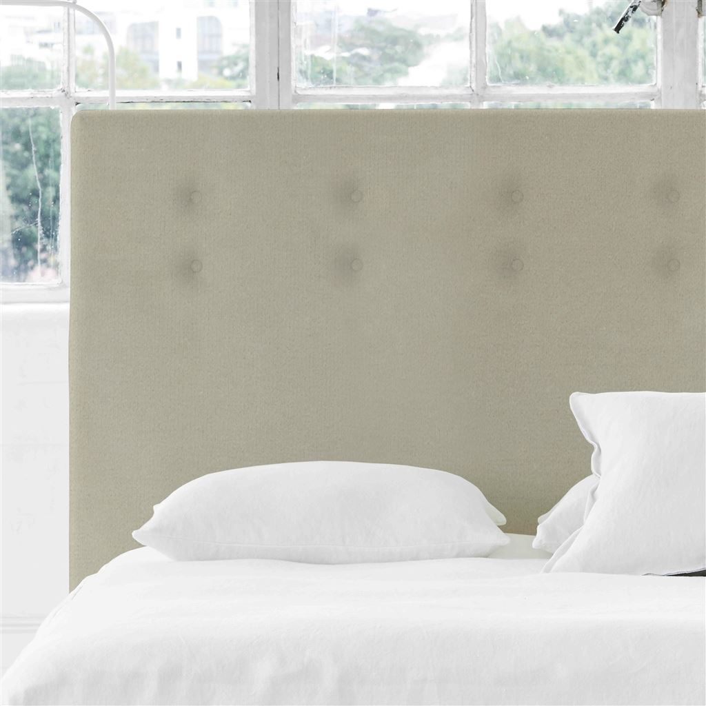 Polka Alto Single Headboard - Self Buttons - Cassia Dove