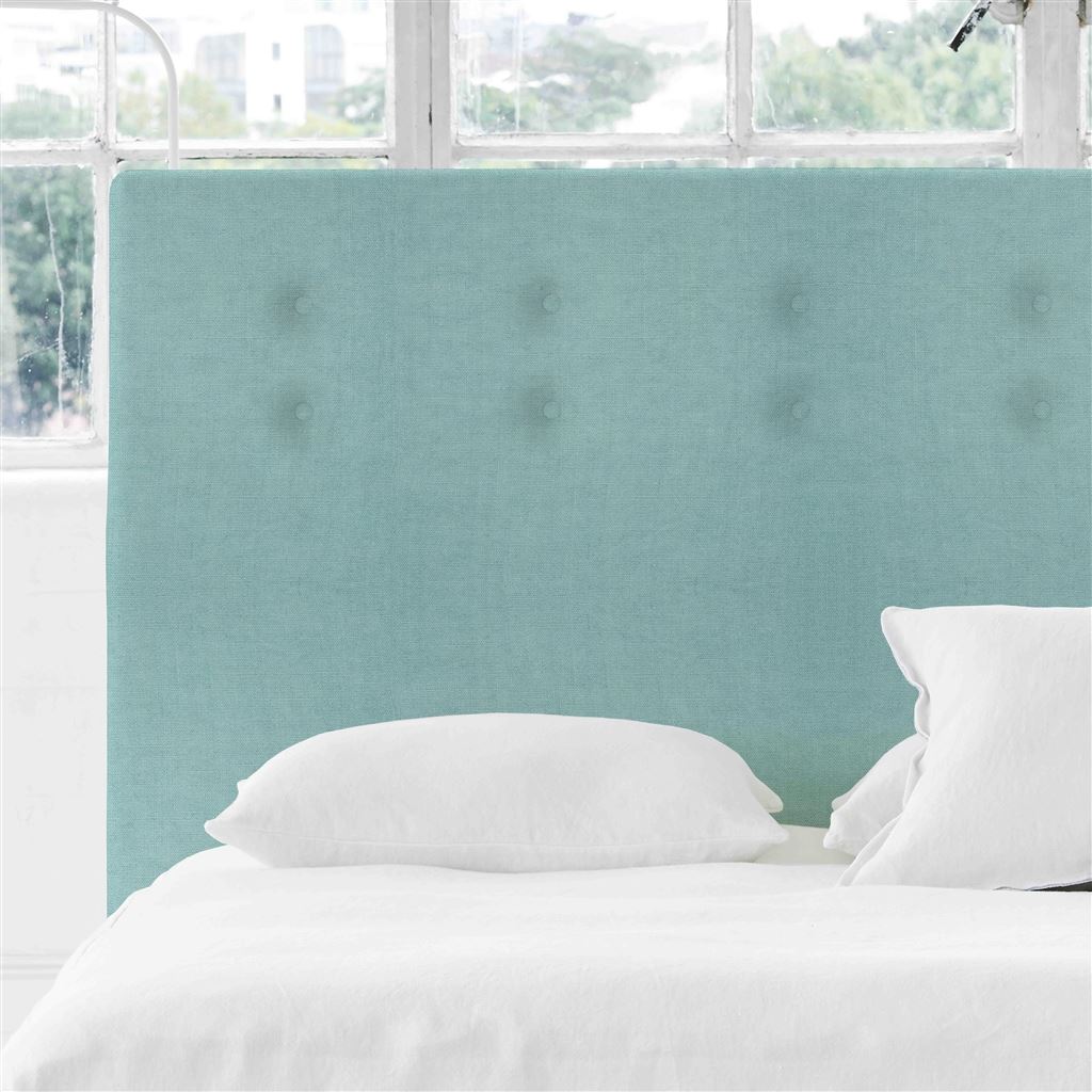 Polka Alto Single Headboard - Self Buttons - Brera Lino Celadon