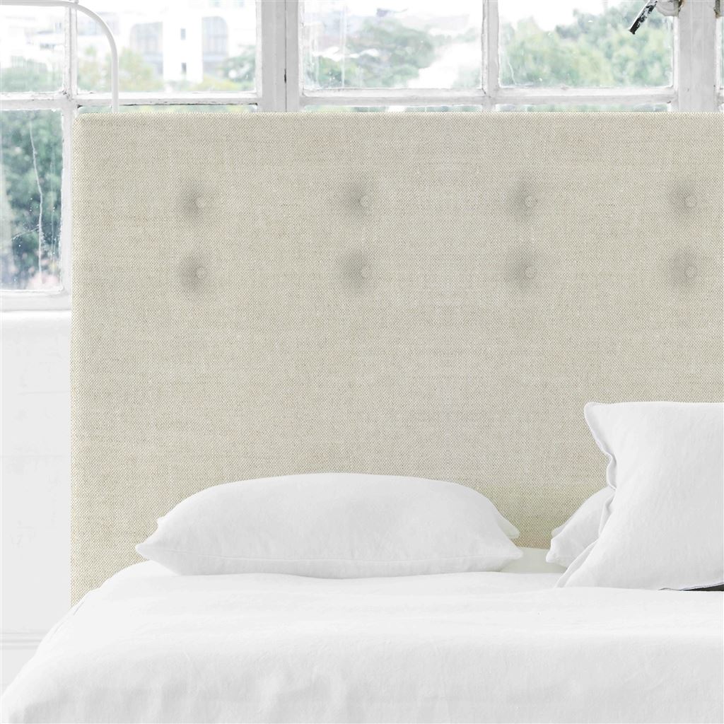 Polka Alto Single Headboard - Self Buttons - Brera Lino Natural