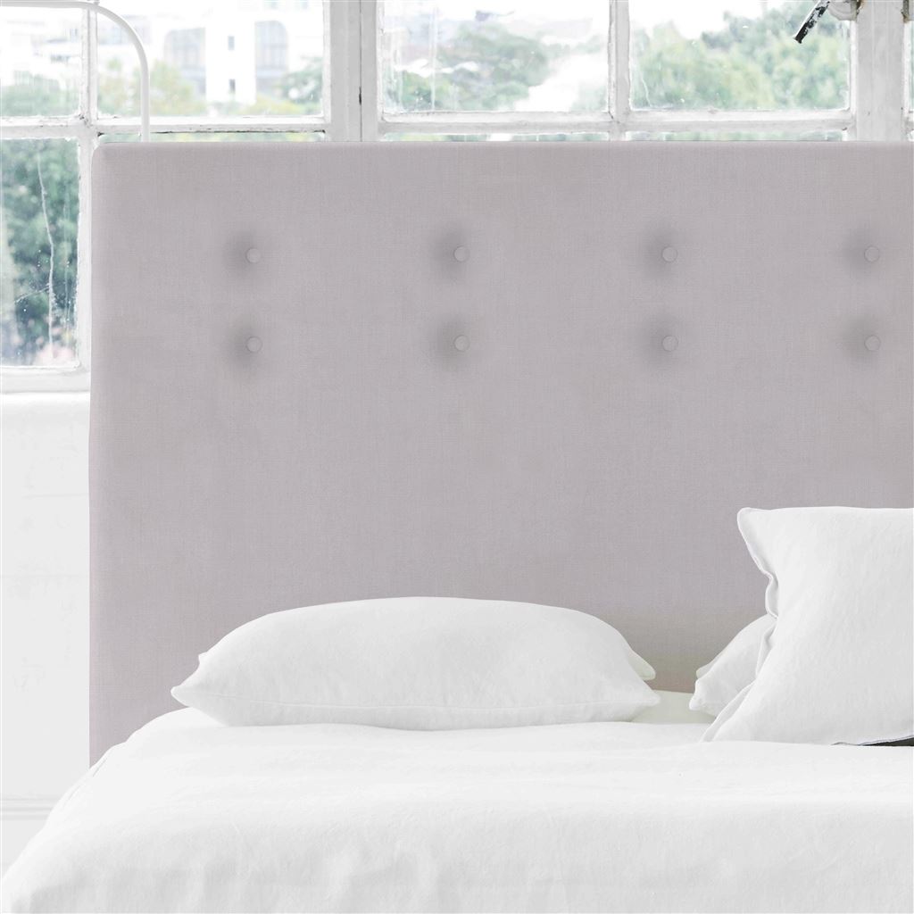 Polka Alto Single Headboard - Self Buttons - Brera Lino Platinum