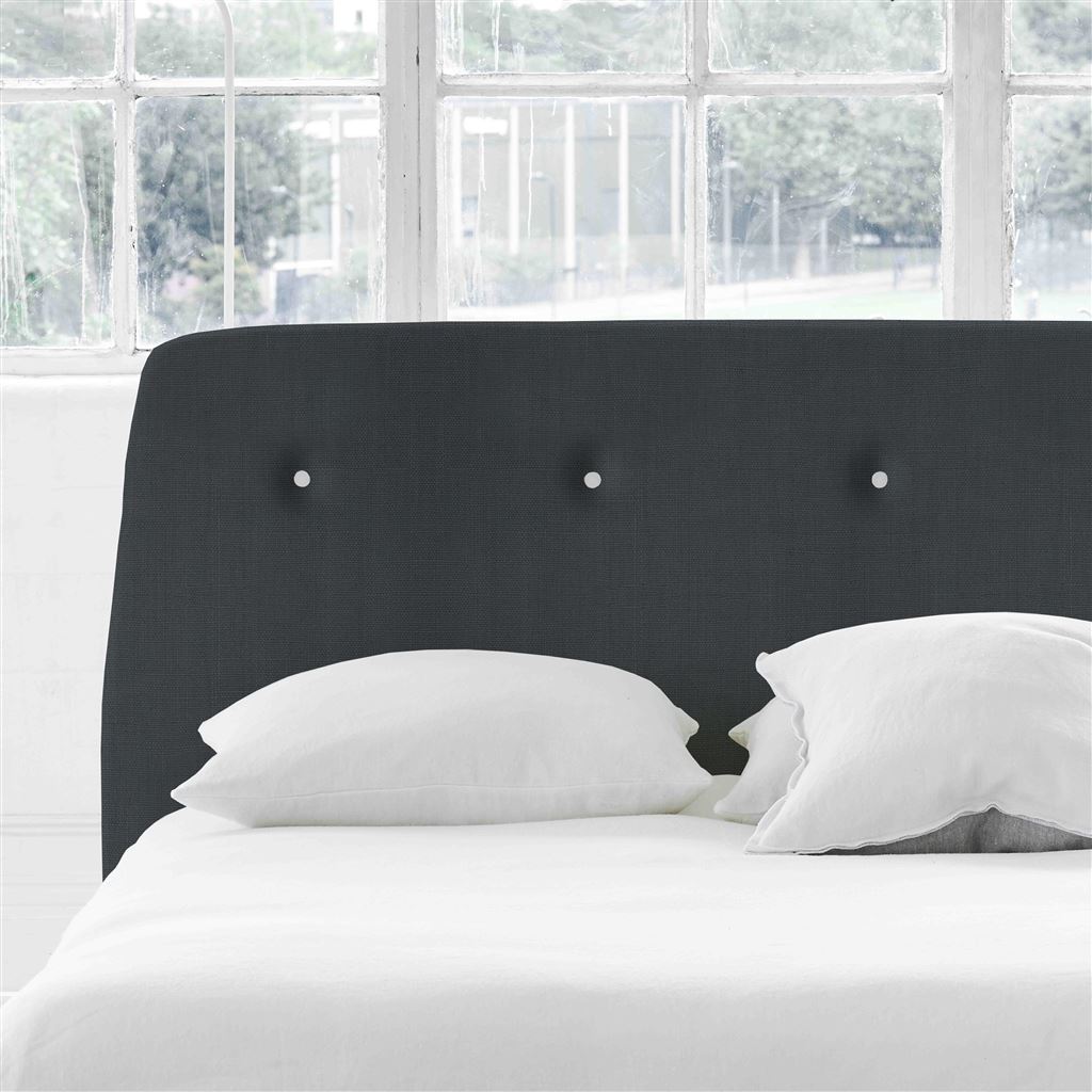 Cosmo Superking Headboard - White Buttons - Brera Lino Dusk