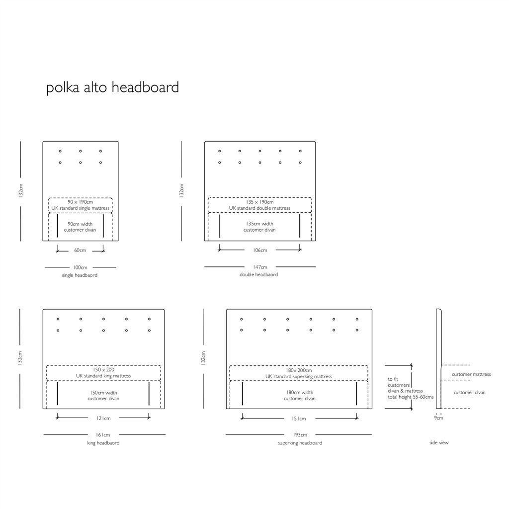 Polka Alto Headboard