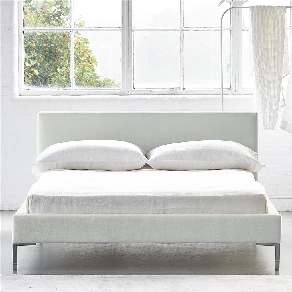 Square Low Superking Bed - Metal Legs - Brera Lino Oyster