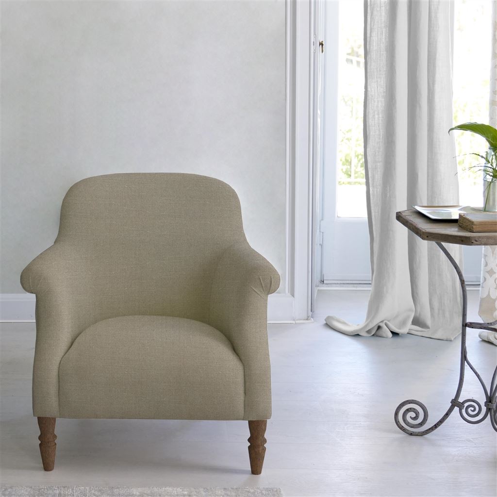 Paris Chair - Walnut Legs - Brera Lino Pebble