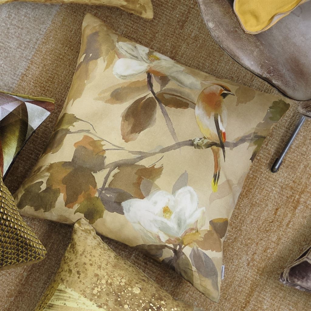 Maple Tree Sepia Linen Decorative Pillow