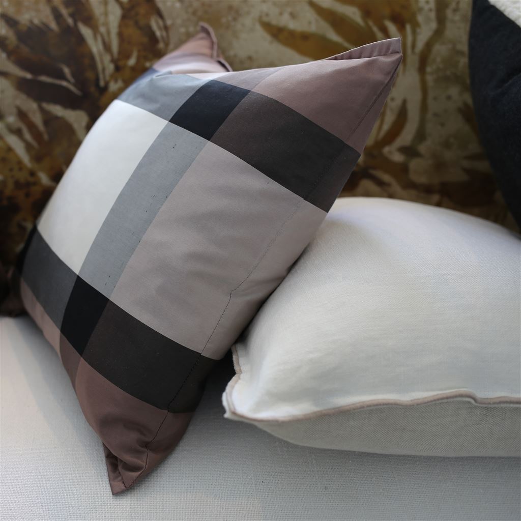 Varanasi Taupe Silk Decorative Pillow