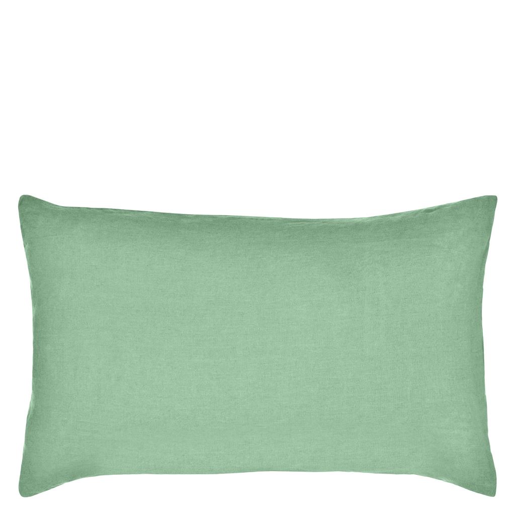 Biella Pale Jade & Olive Standard Pillowcase