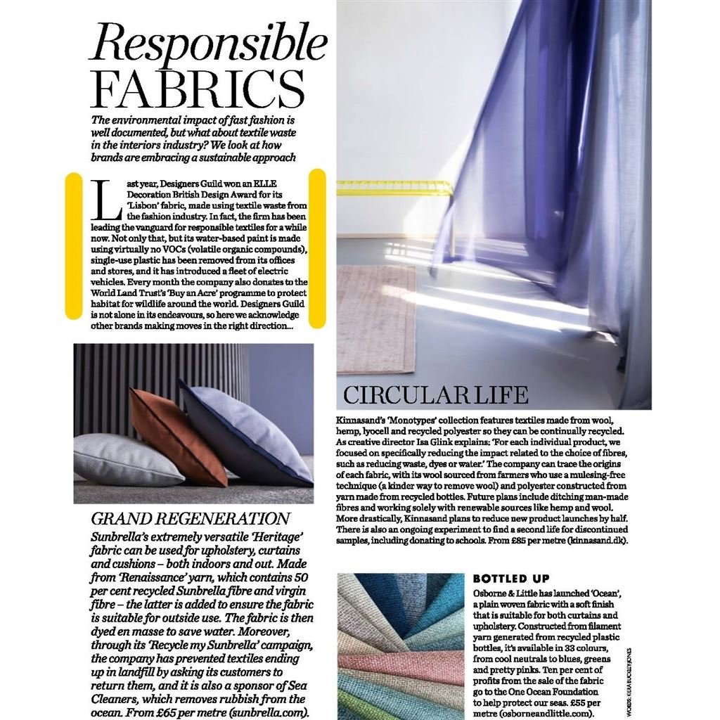 DG Eco policy in ELLE Decoration                                      