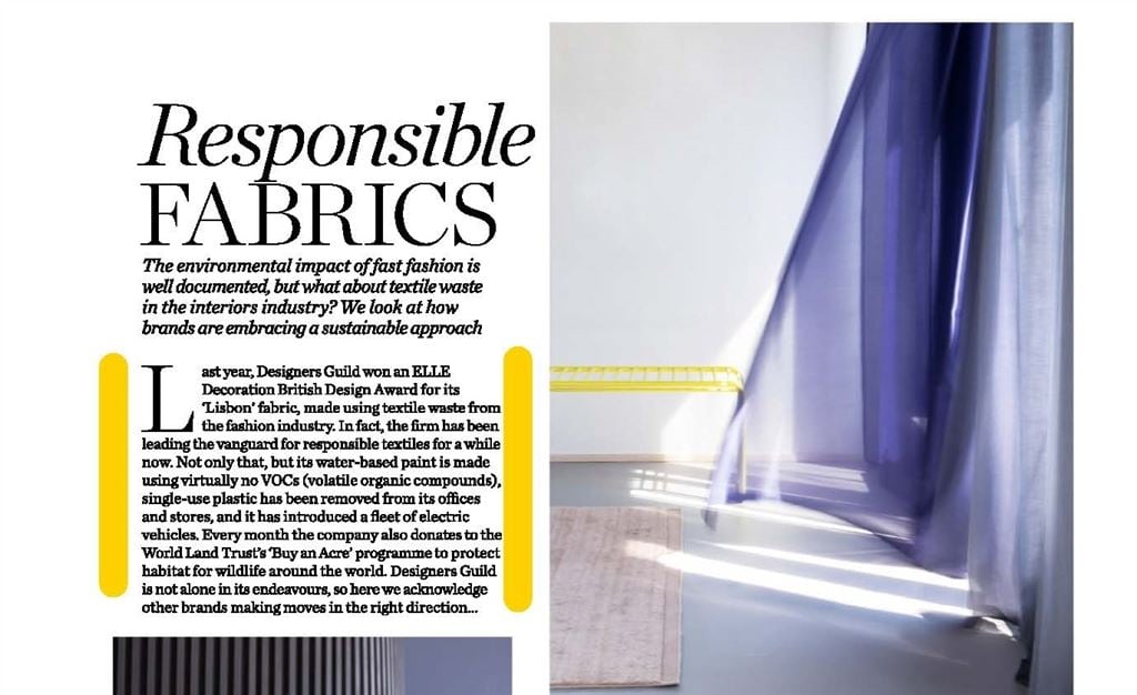DG Eco policy in ELLE Decoration