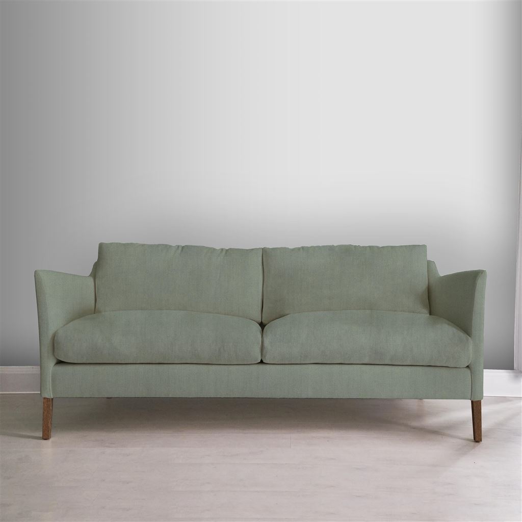 Milan 2.5 Seat Sofa - Walnut Legs - Brera Lino Jade