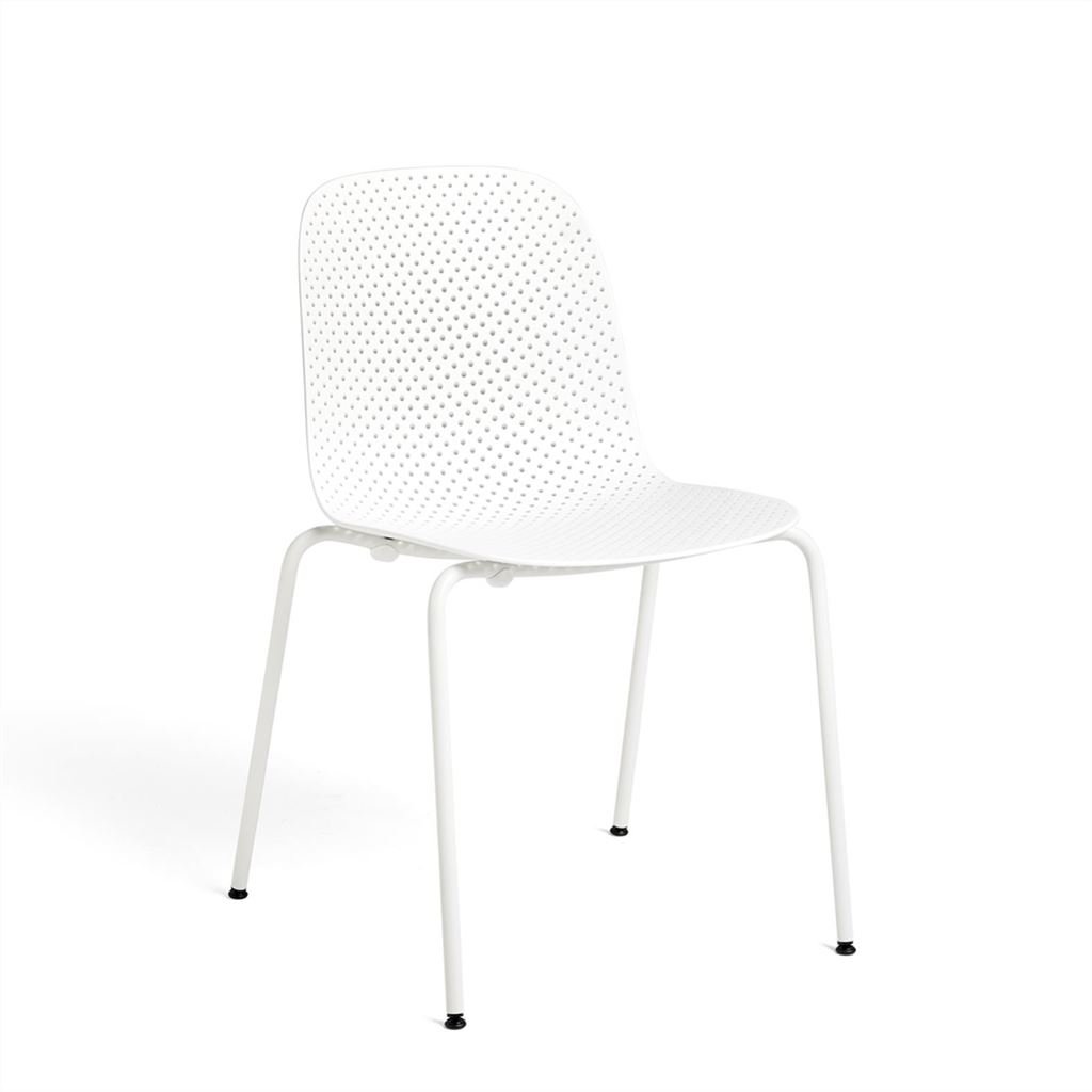 13 Eighty Steel Base Chalk White Shell Chair