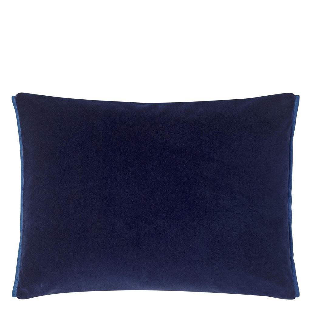Odisha Cobalt Velvet Cushion | Designers Guild