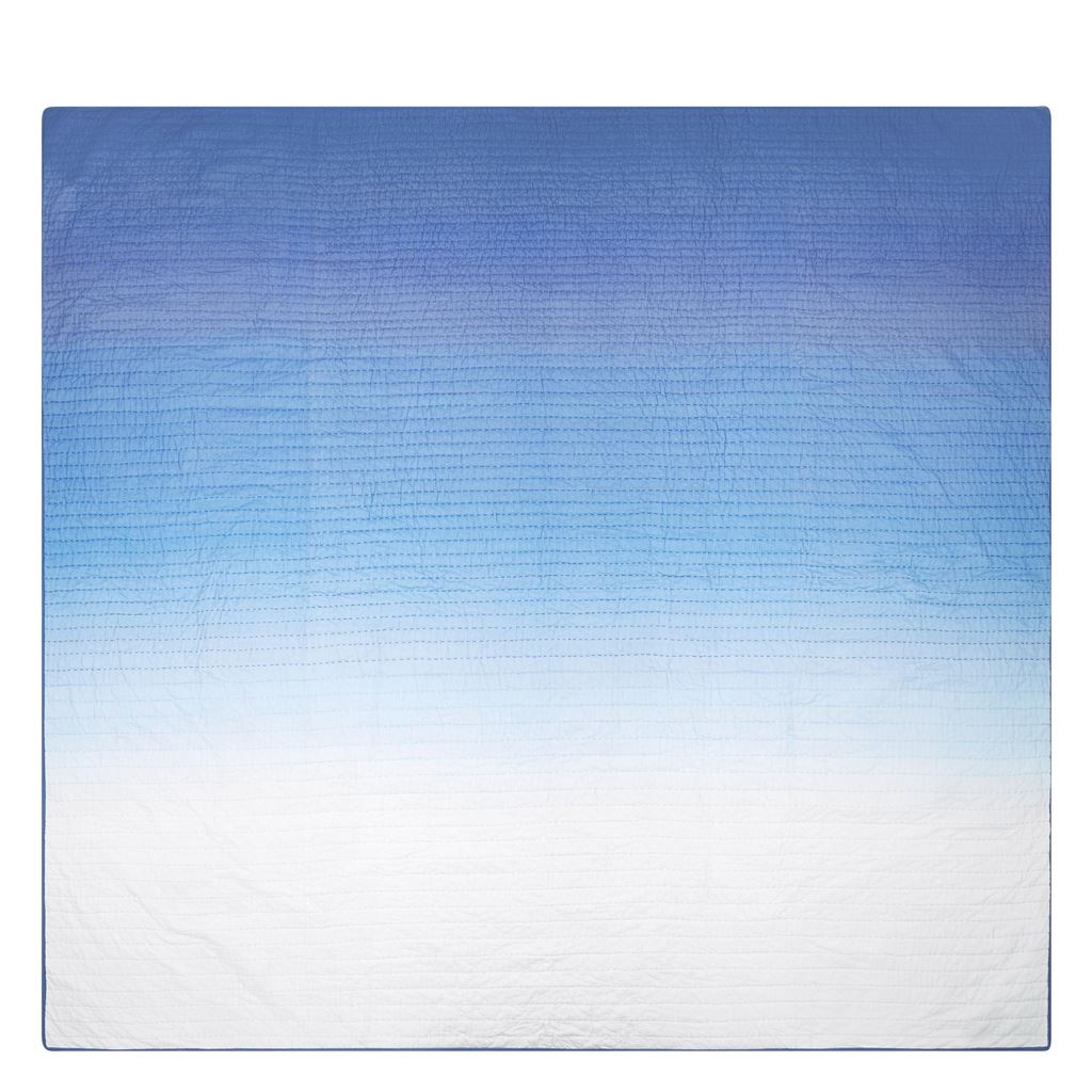 Savoie Cobalt Standard Quilt - Reverse