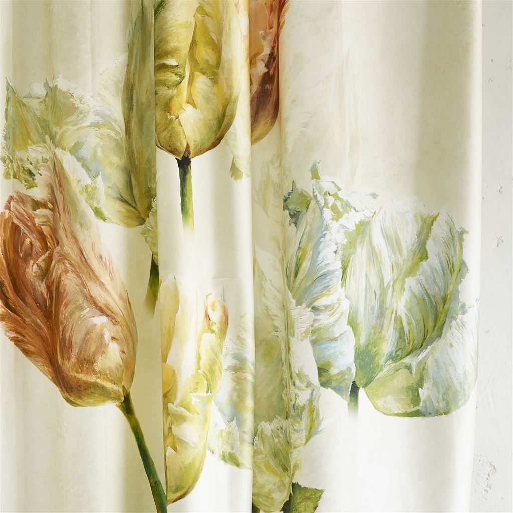 Spring Tulip Buttermilk Shower Curtain