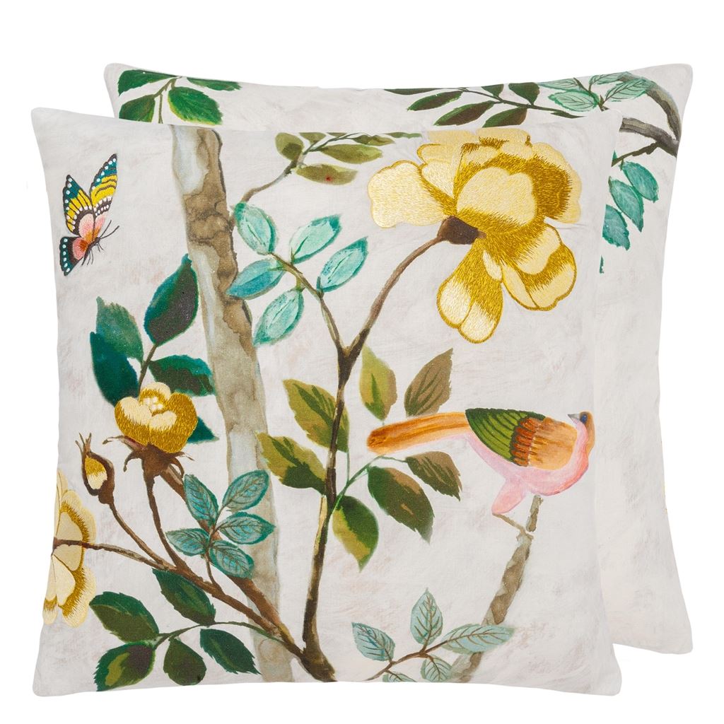 Papillon Chinois Parchment Cushion