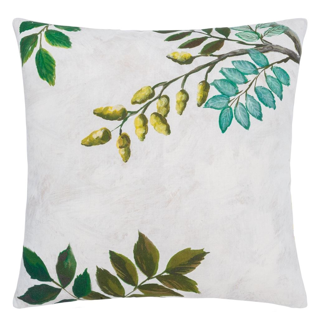 Papillon Chinois Parchment Cushion - Reverse