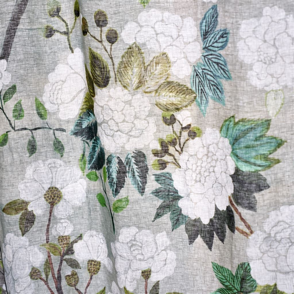 Fleur Orientale Celadon Fabric | Designers Guild