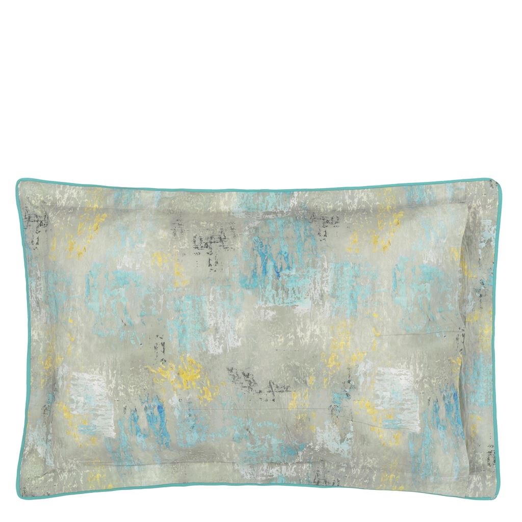 Achara Azure Oxford Pillowcase - Reverse