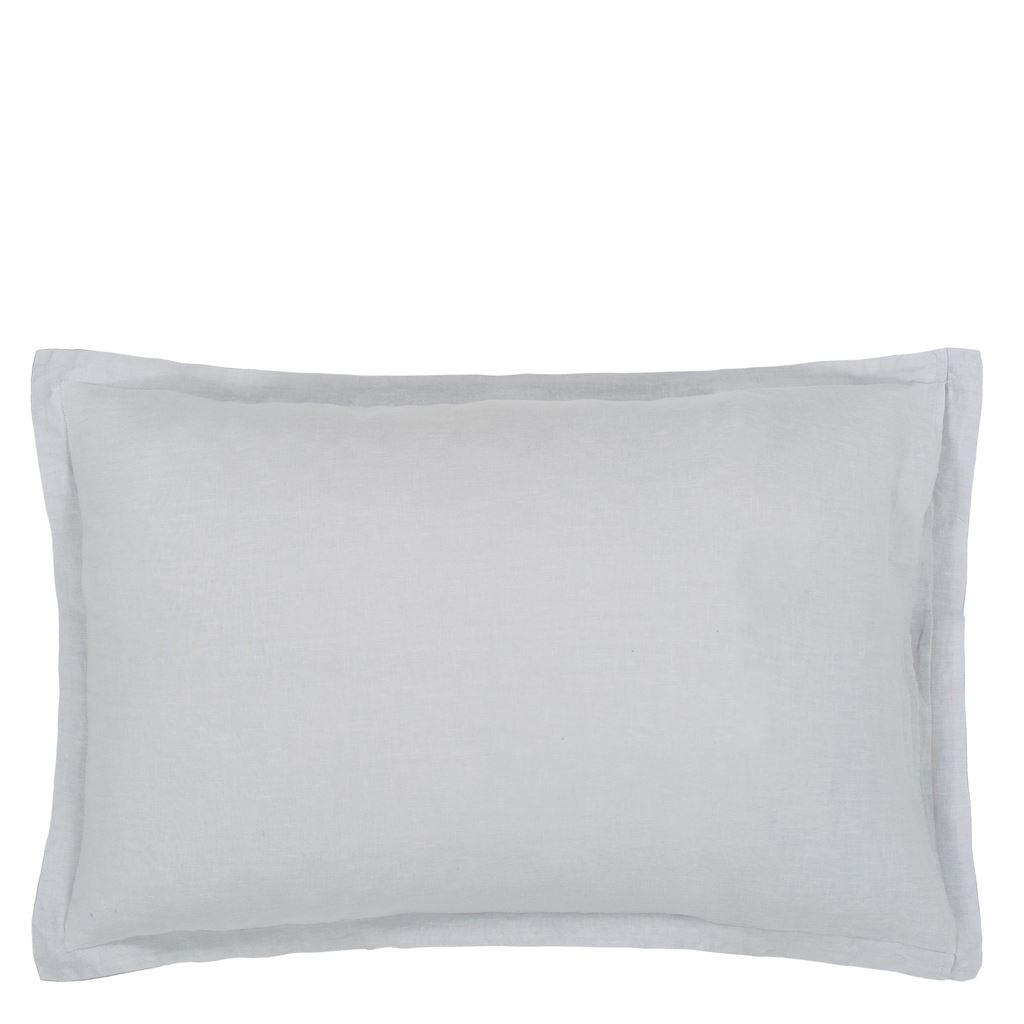 Biella Steel & Dove Oxford Pillowcase - Reverse