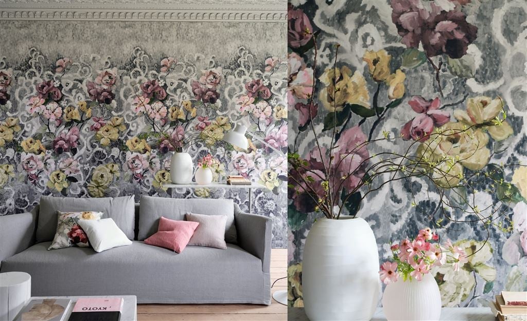 Tapestry Flower Wallpaper Panels