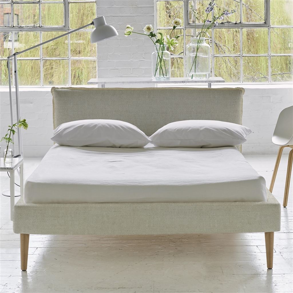 Pillow Low Bed - Double - Brera Lino Natural - Beech Leg