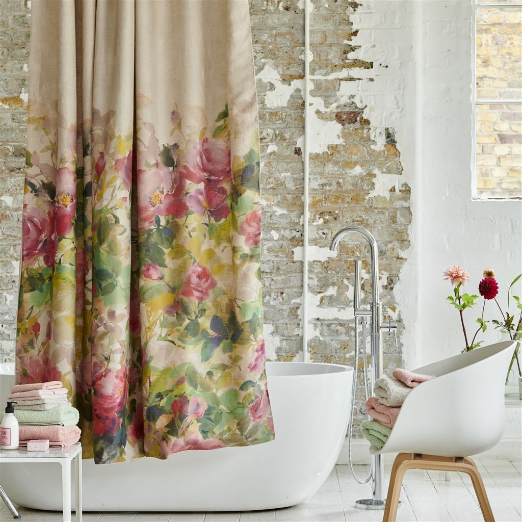 Thelma's Garden Fuchsia Shower Curtain