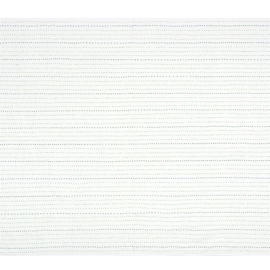 White Embroidered Quilt Emerald 