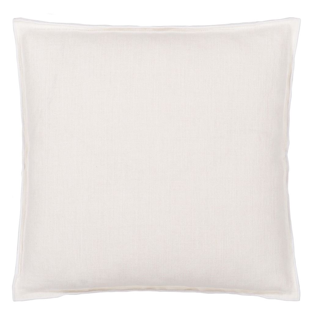 Brera Lino Alabaster & White Cushion - Reverse