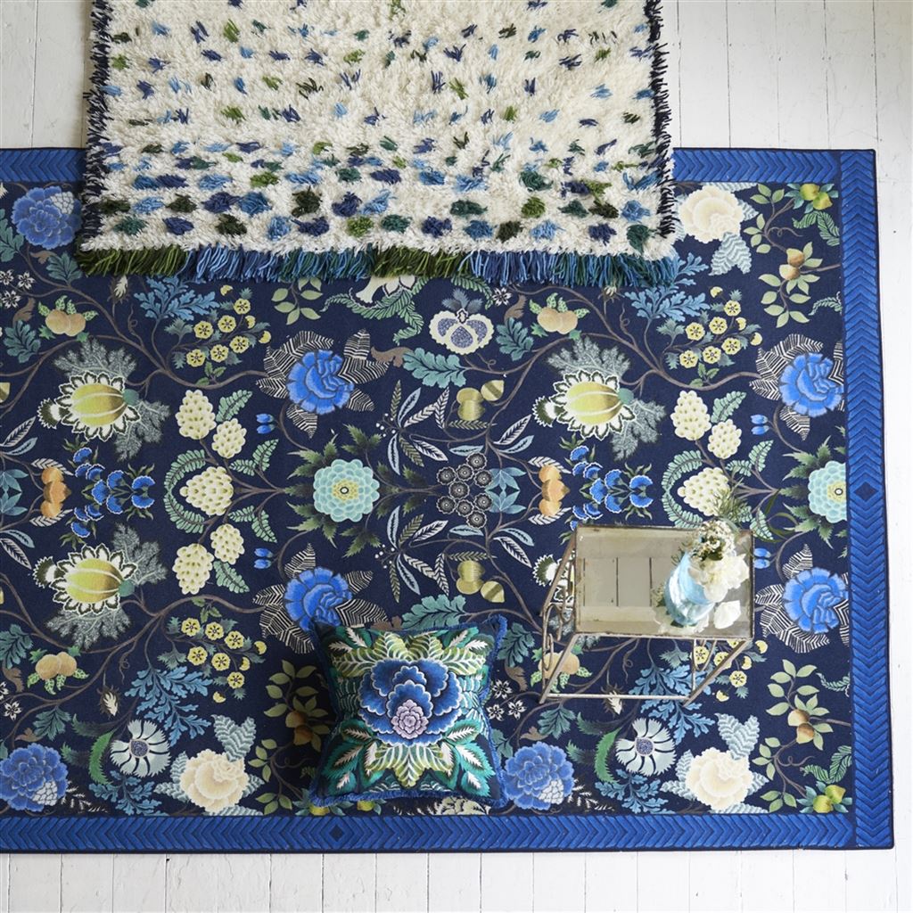 Brocart Decoratif Indigo Rug