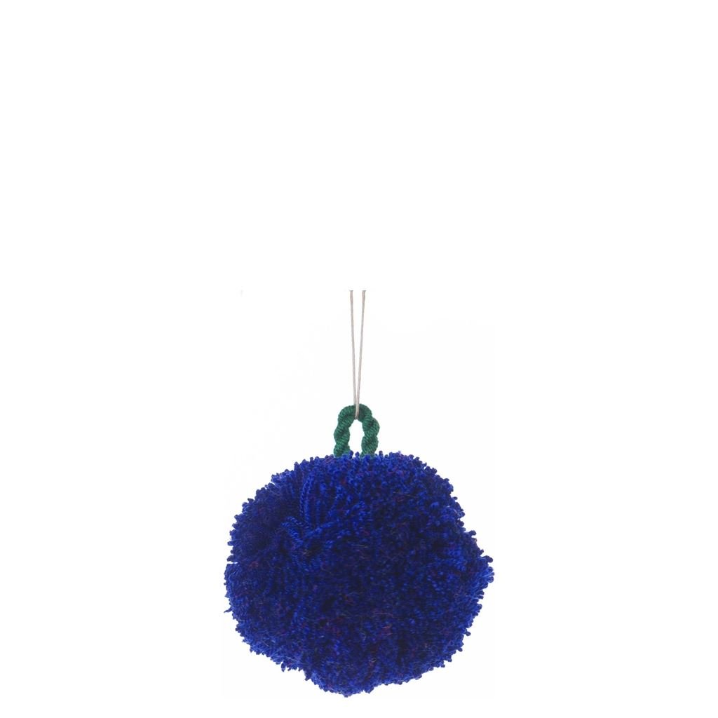 Pom Pom Bauble Blue & Emerald 