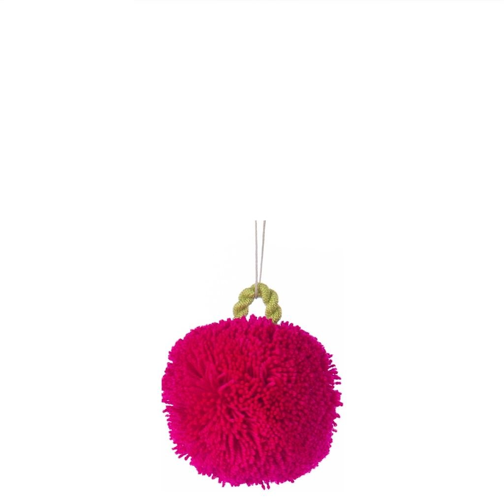 Pom Pom Bauble Fuchsia & Lime 